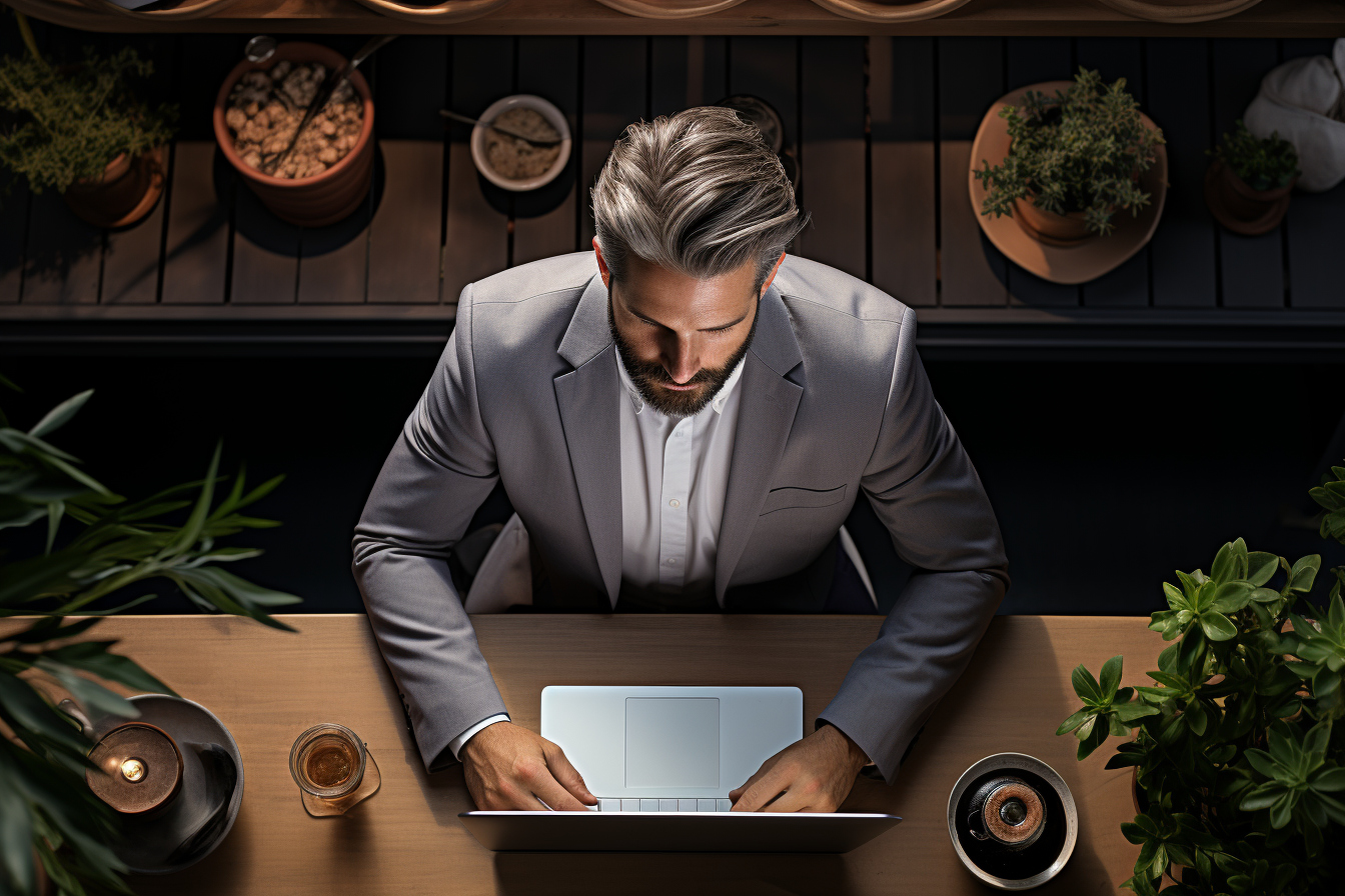 Adulte lisant des contrats d'assurance